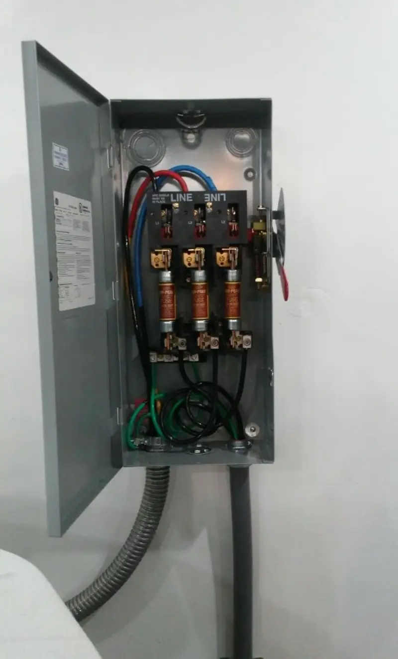 Three-phase disconnect switch installed for Electrical Wiring & Rewiring in Lower Windsor